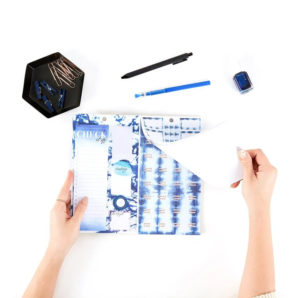 Happy Planner Indigo Tie Dye carnet stickers 692 alphabet