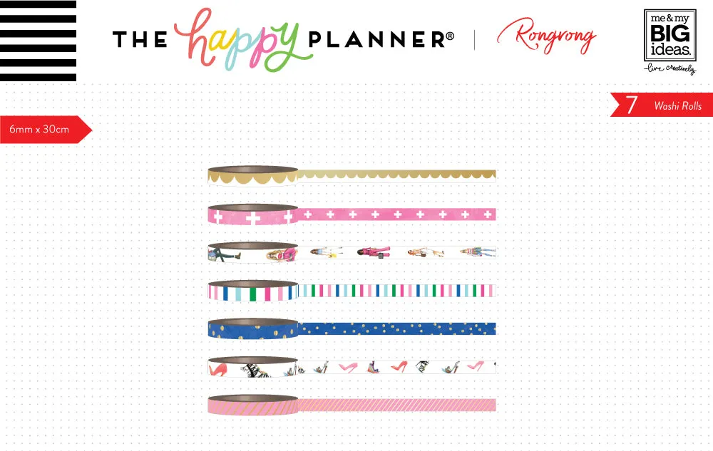 Me & my big ideas Rongrong Colorful washi tape 7 rouleaux