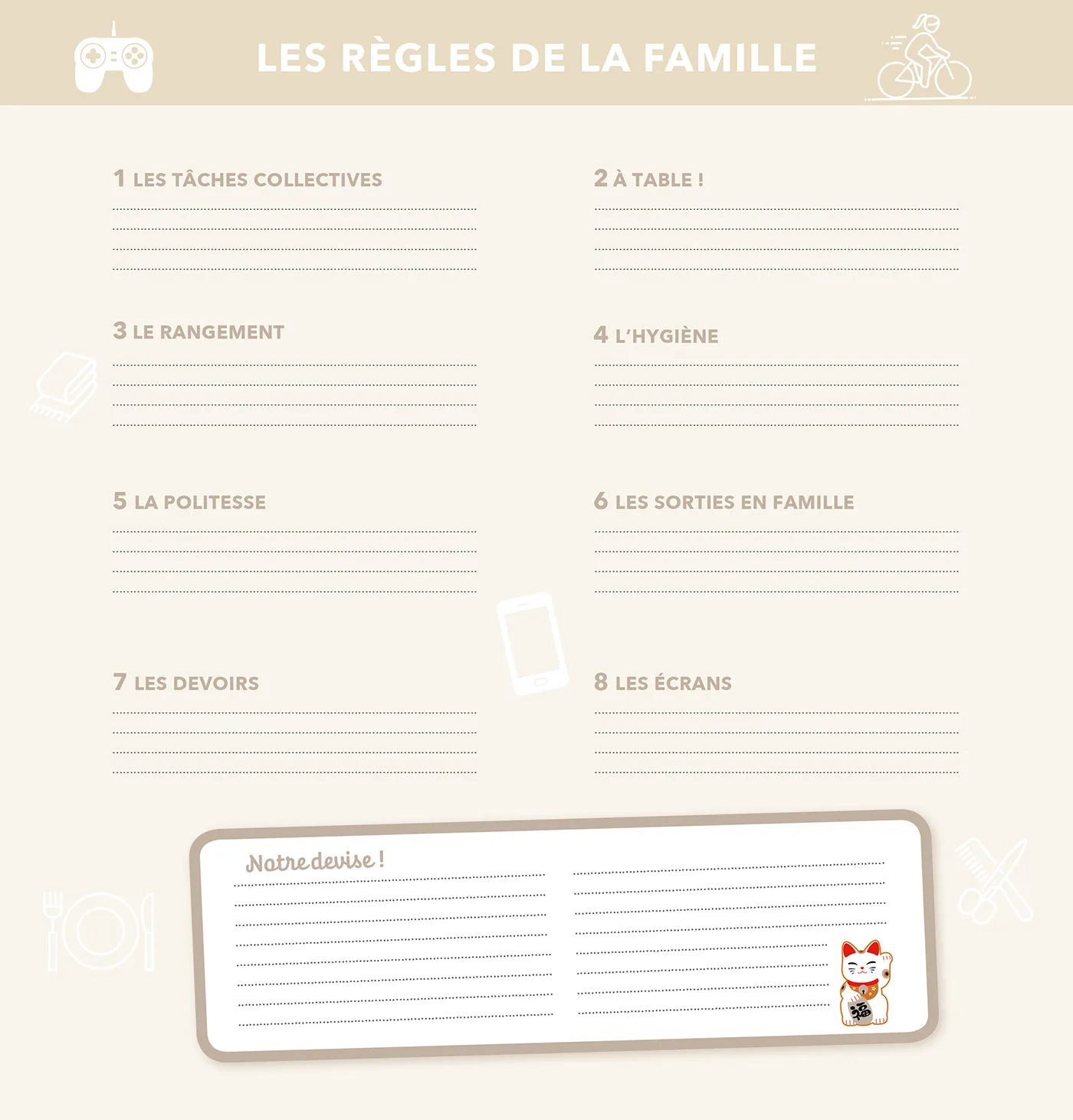 Frigobloc Mensuel 2027 Déco Chats calendrier familial aimanté