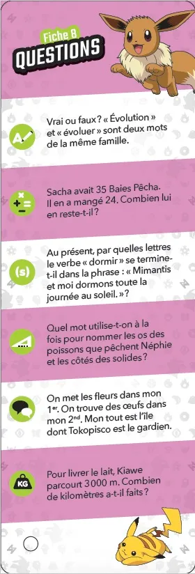 Les Incollables Pokémon CE2 quiz 250 questions révision