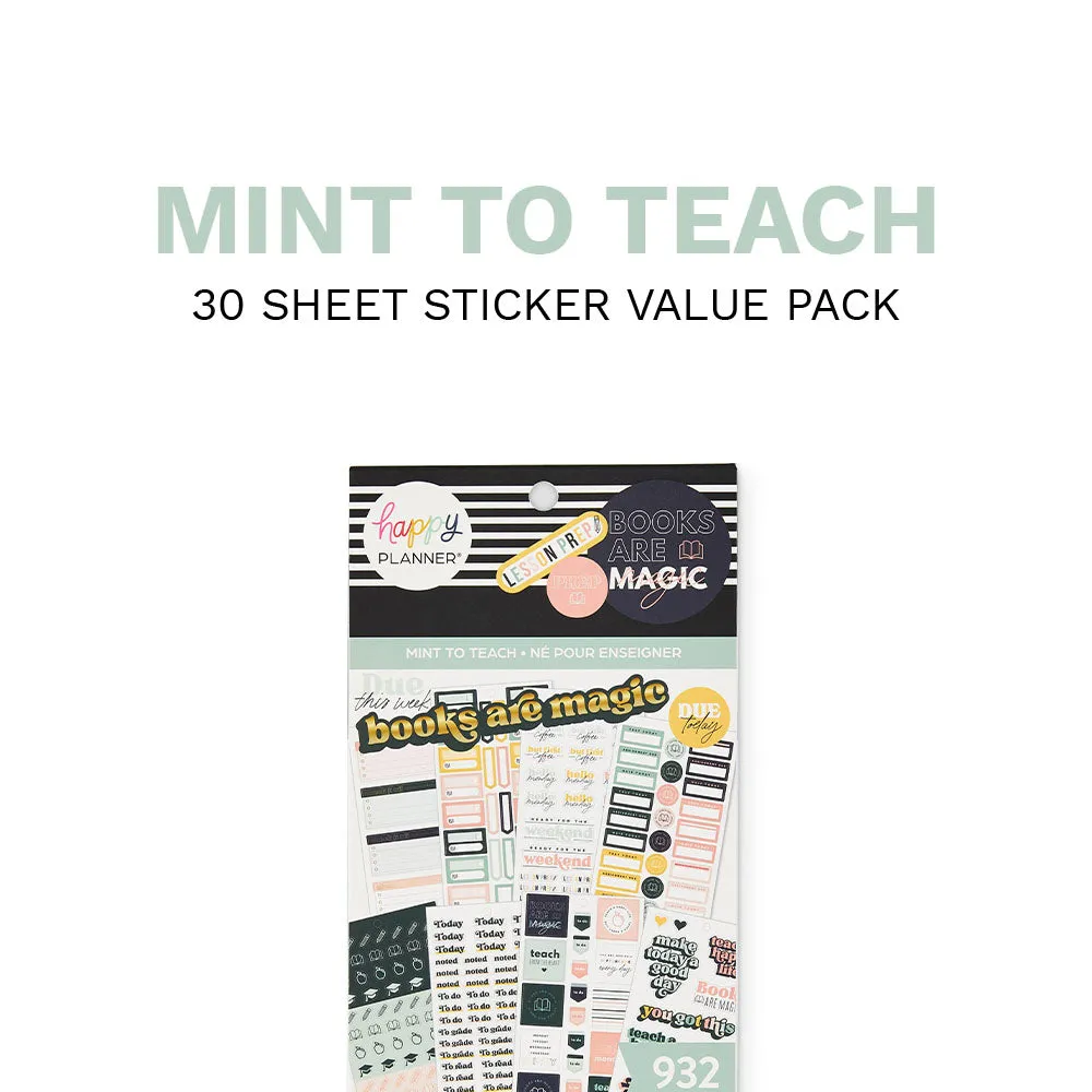 Me & my big ideas Mint to Teach autocollants Value Pack 932