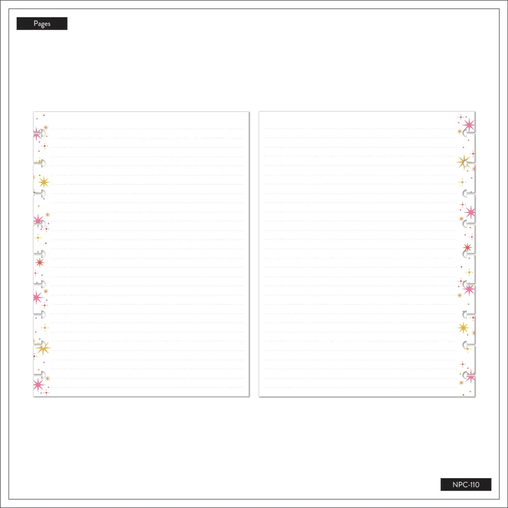 Happy Planner Retro Sunset Cat Coq carnet pointillé 60 feuilles