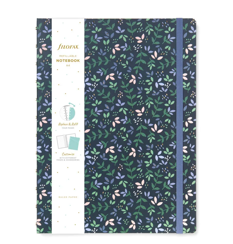 Filofax Garden carnet A4 Dusk rechargeable ligné