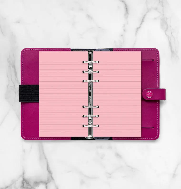 Filofax Classic Personal recharge lignée rose 30 feuilles