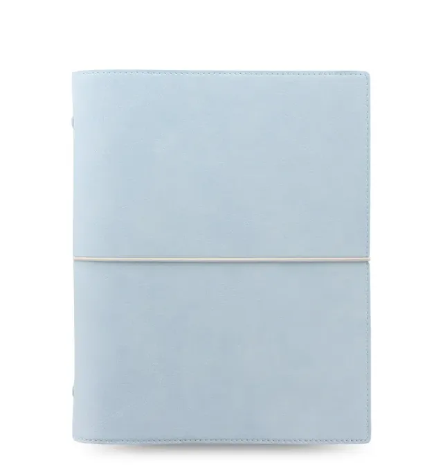 Filofax Domino Soft A5 organiseur bleu pastel élastique