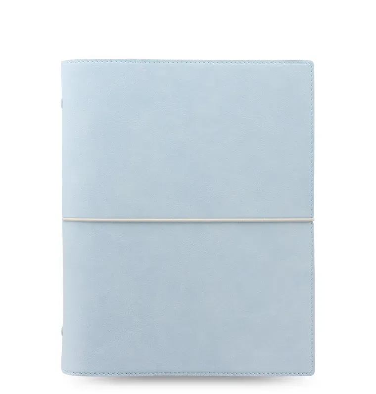 Filofax Domino Soft A5 organiseur bleu pastel élastique