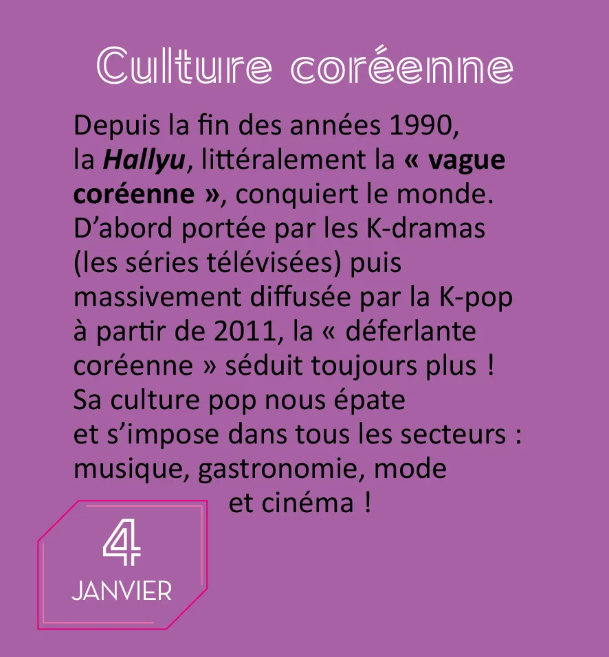 Frigobloc 365 jours K-POP mini calendrier éphéméride