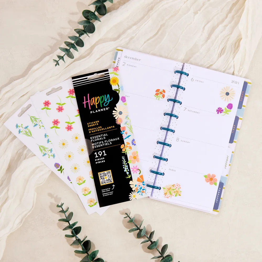 Happy Planner Essential Florals stickers fleurs 191