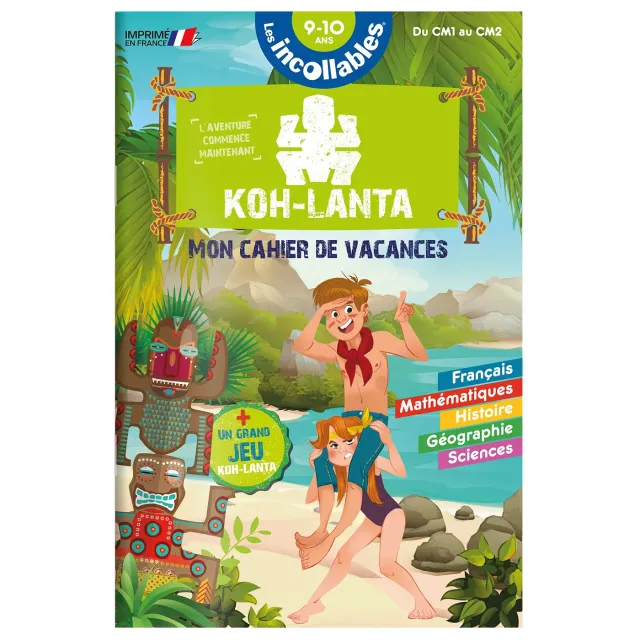 Les Incollables Koh Lanta CM1-CM2 cahier vacances 9-10 ans