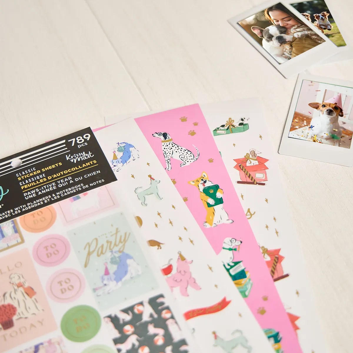 Happy Planner Pawsitive Dogs stickers 30 feuilles chiens