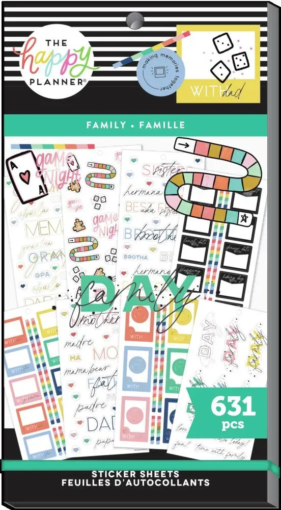 Happy Planner Value Pack Stickers Family autocollants 631 famille