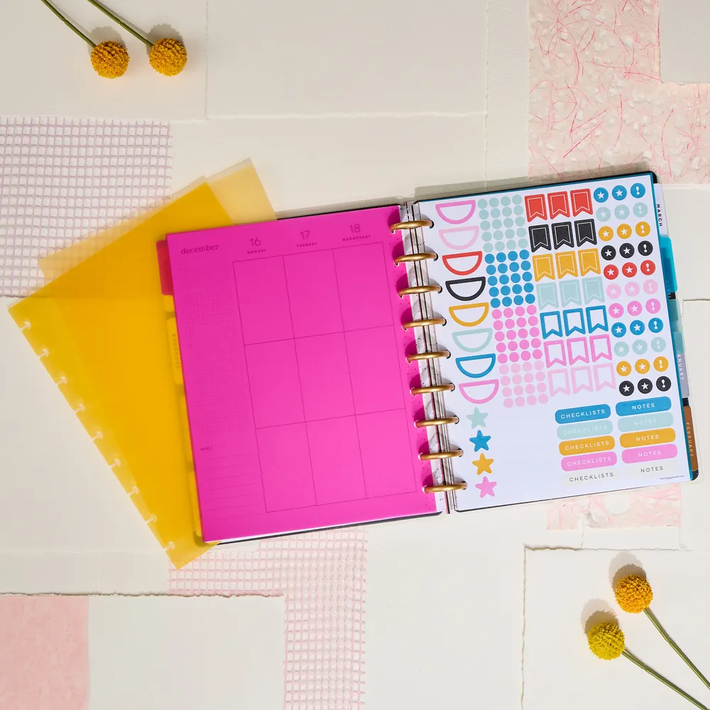 Happy Planner Happy Brights Classic intercalaires 5 plastifiés