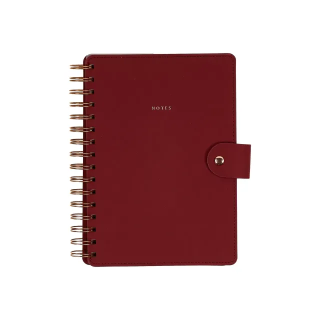 Happy Planner Citrine carnet spirale A5 bordeaux cuir vegan