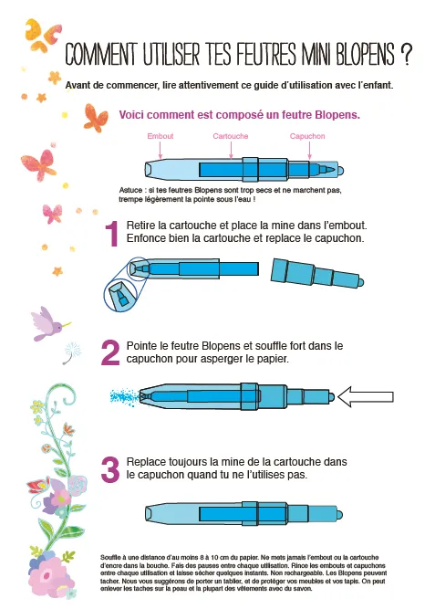 Blopens Au royaume des fées cahier créatif pochoirs