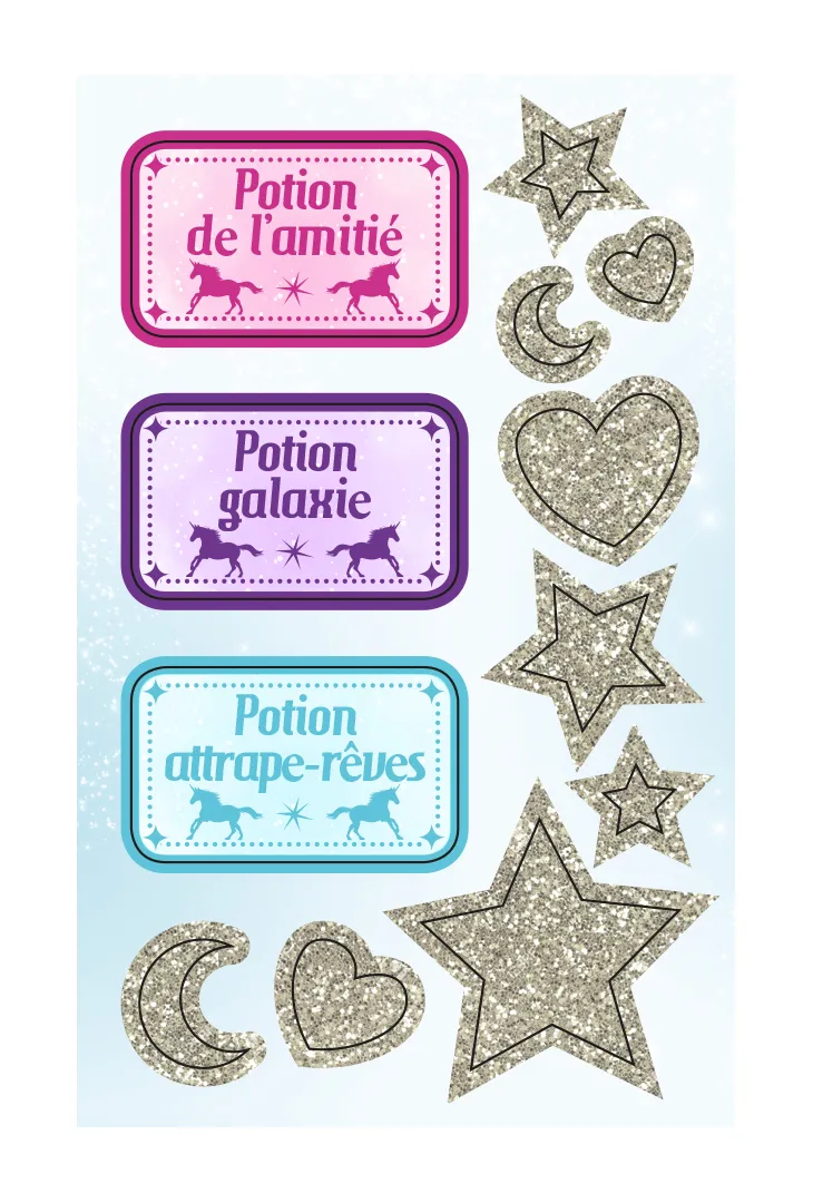 Frigobloc Licornes de rêve fioles magiques coffret