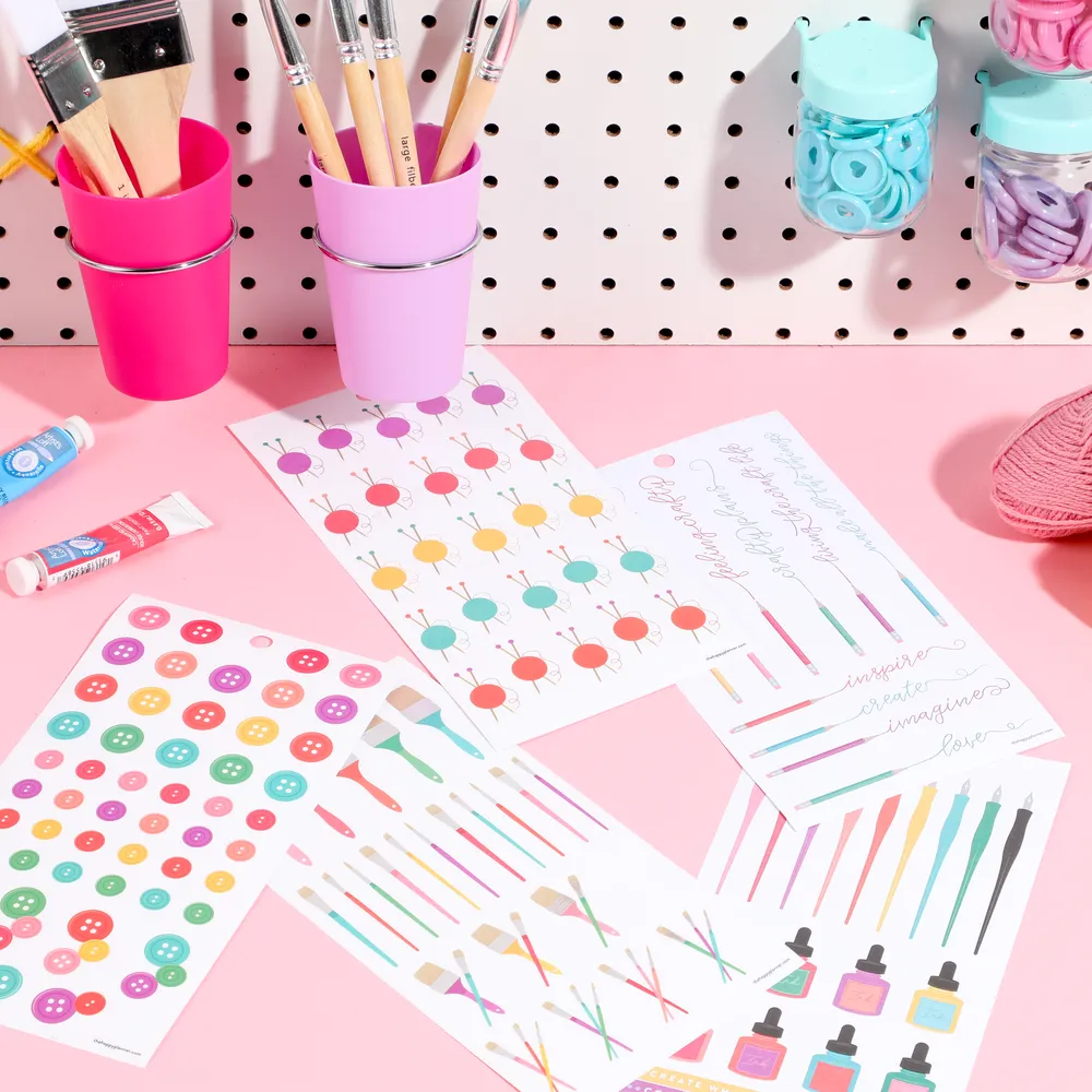 Happy Planner Miss Maker stickers agenda 30 planches 718 icons bricolage