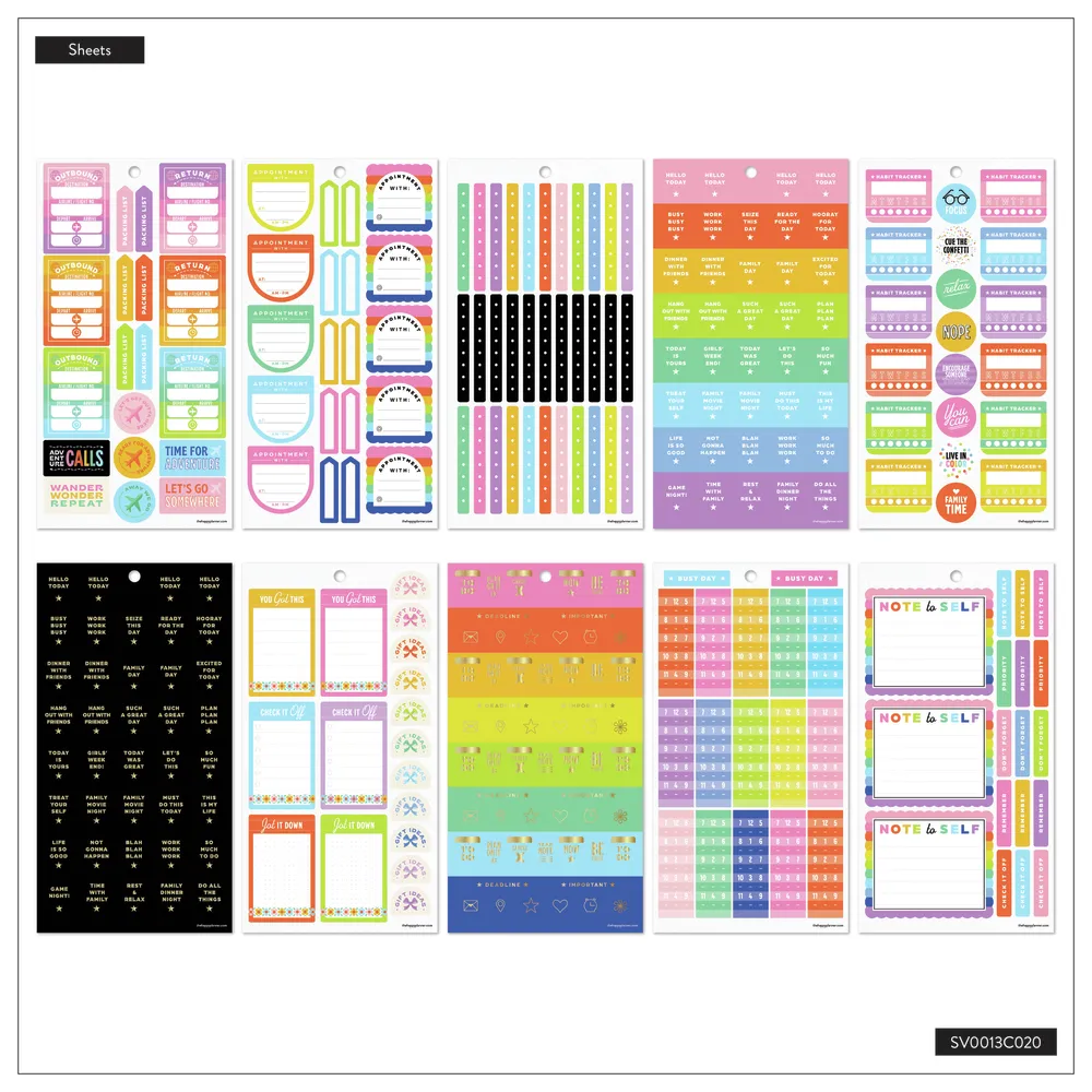 Happy Planner Everyday Plans stickers Classic 30 planches