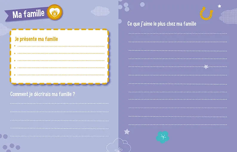 Mon journal intime Cheval carnet secret cadenas + stylo