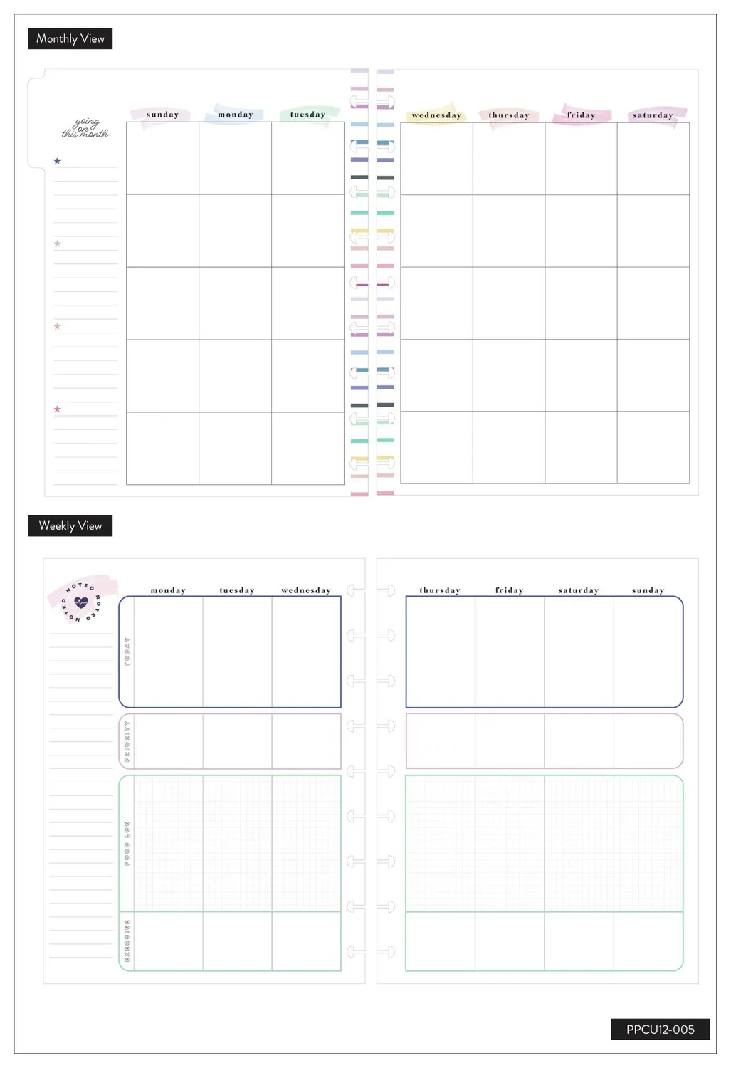Happy Planner You Can Fitness agenda classique non daté 12 mois