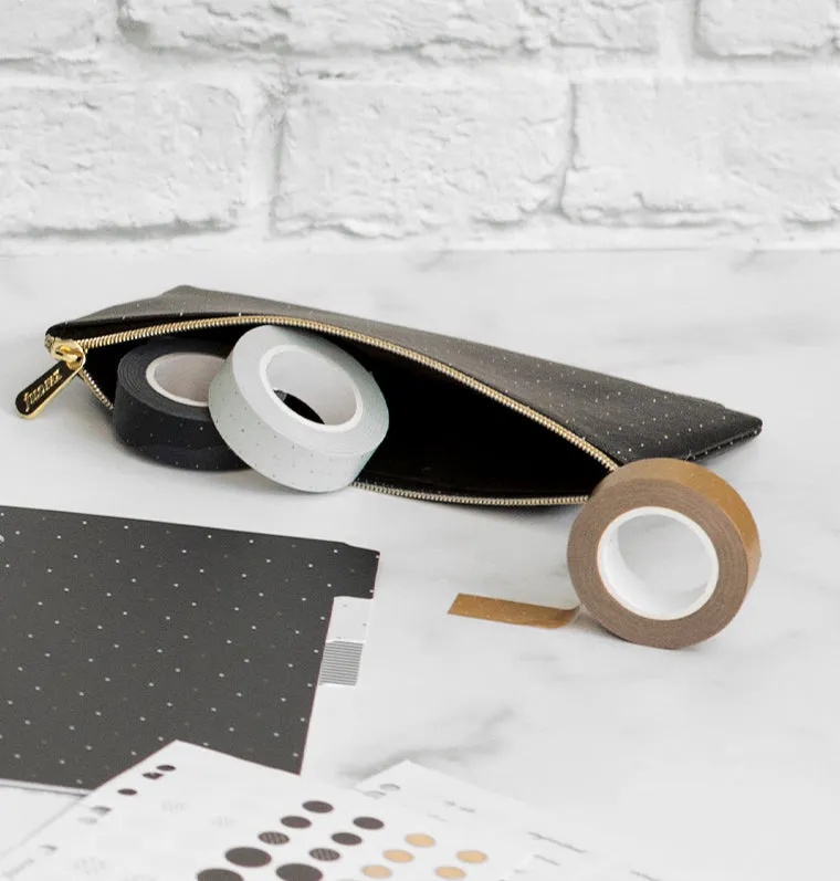 Filofax Moonlight washi tape set 3 rouleaux or