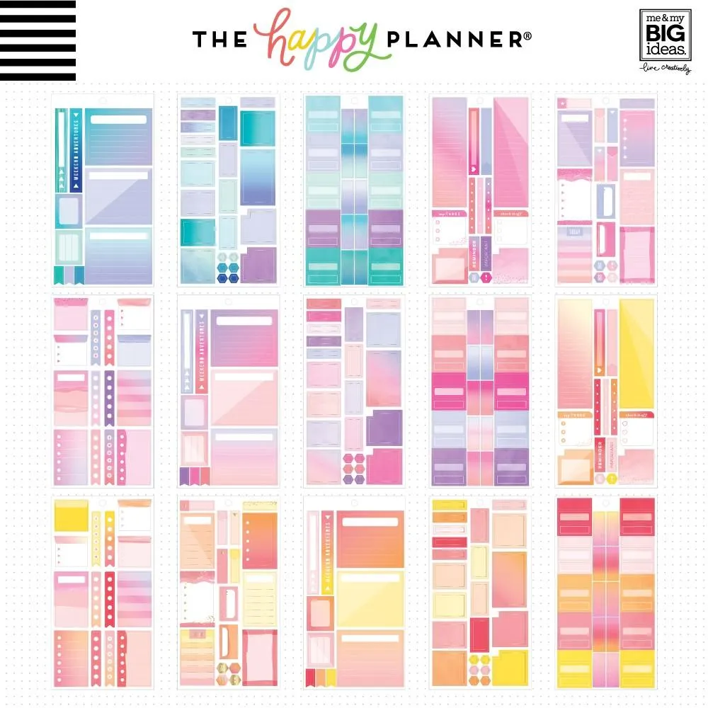 Happy Planner Colorful Boxes stickers 30 feuilles 605