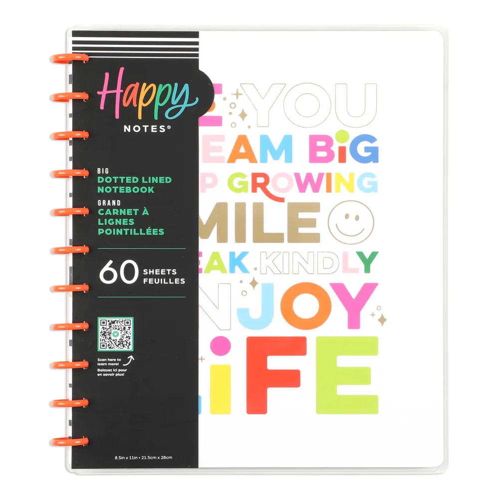 Happy Planner Joyful Expressions Big carnet pointillé 60 feuilles