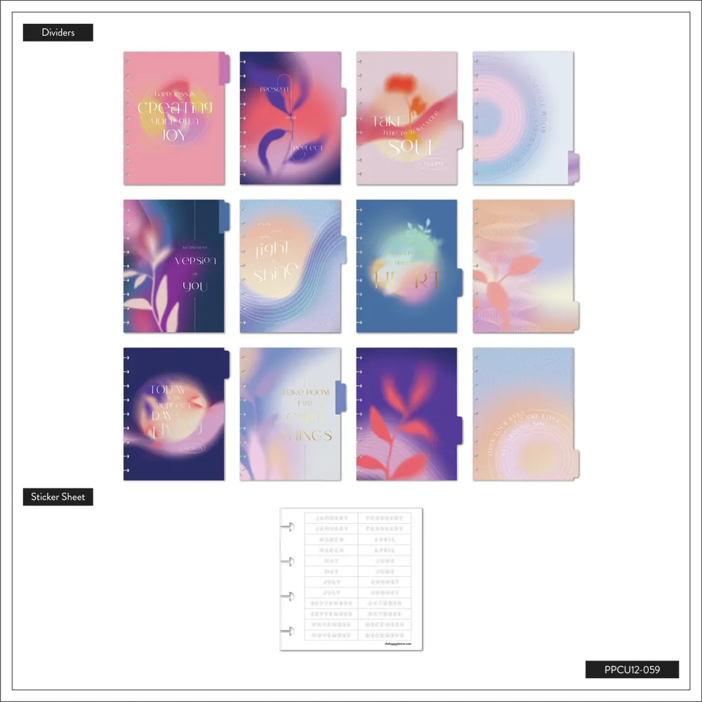 Happy Planner New Aura Classic agenda bien-être 12 mois