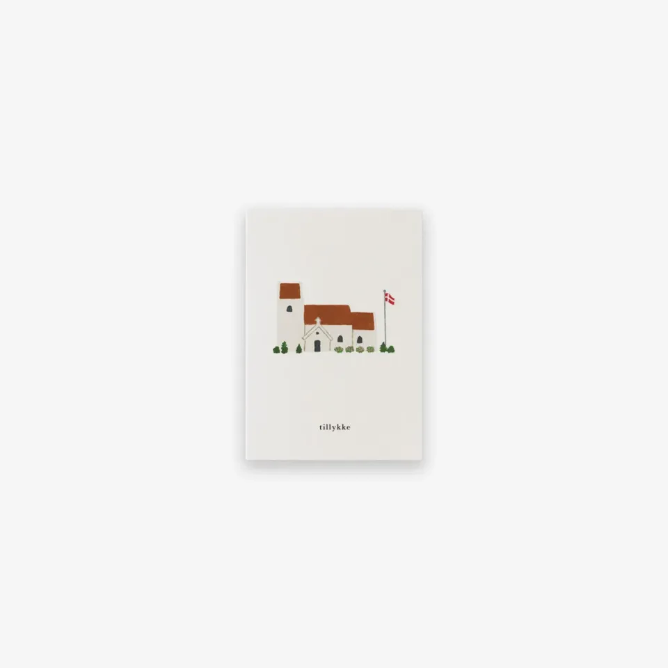 Kartotek Kirke petite carte A7 tillykke