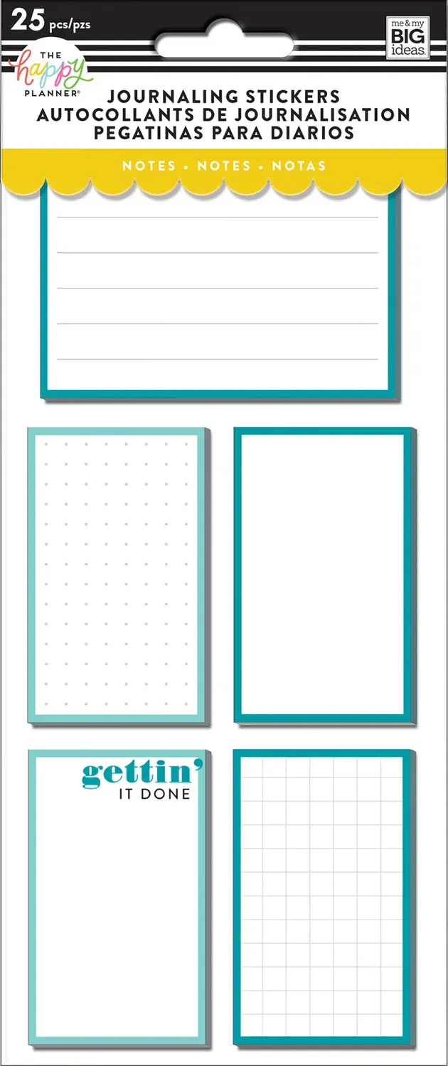 Happy Planner Journaling Flip stickers Notes 25 pièces flip