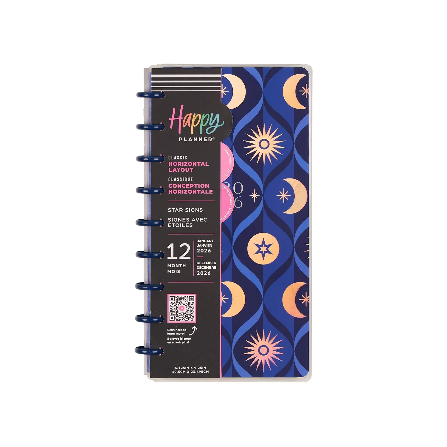 Happy Planner Star Signs agenda 2026 Skinny Classic horizontal