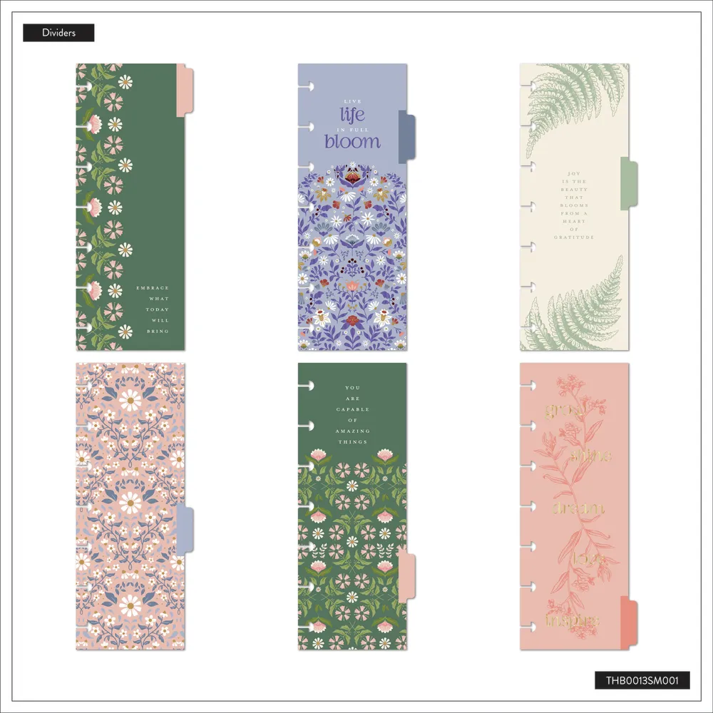 Happy Planner Botanical Blooms planner mini sans date floral