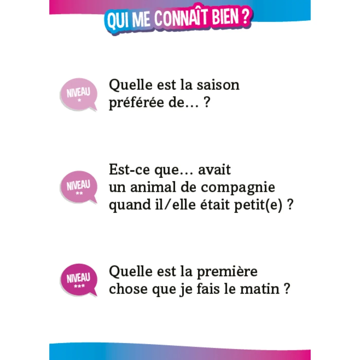 Incollables Enfants vs Parents Rires et Délires boîte quiz 500