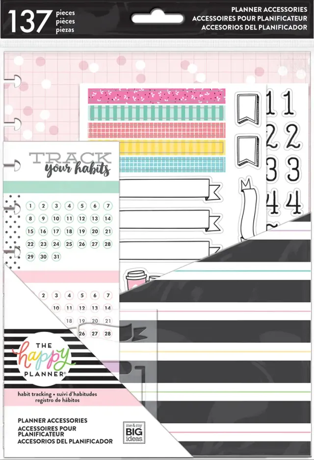 Happy Planner Habit Tracking Classic pack accessoires suivi