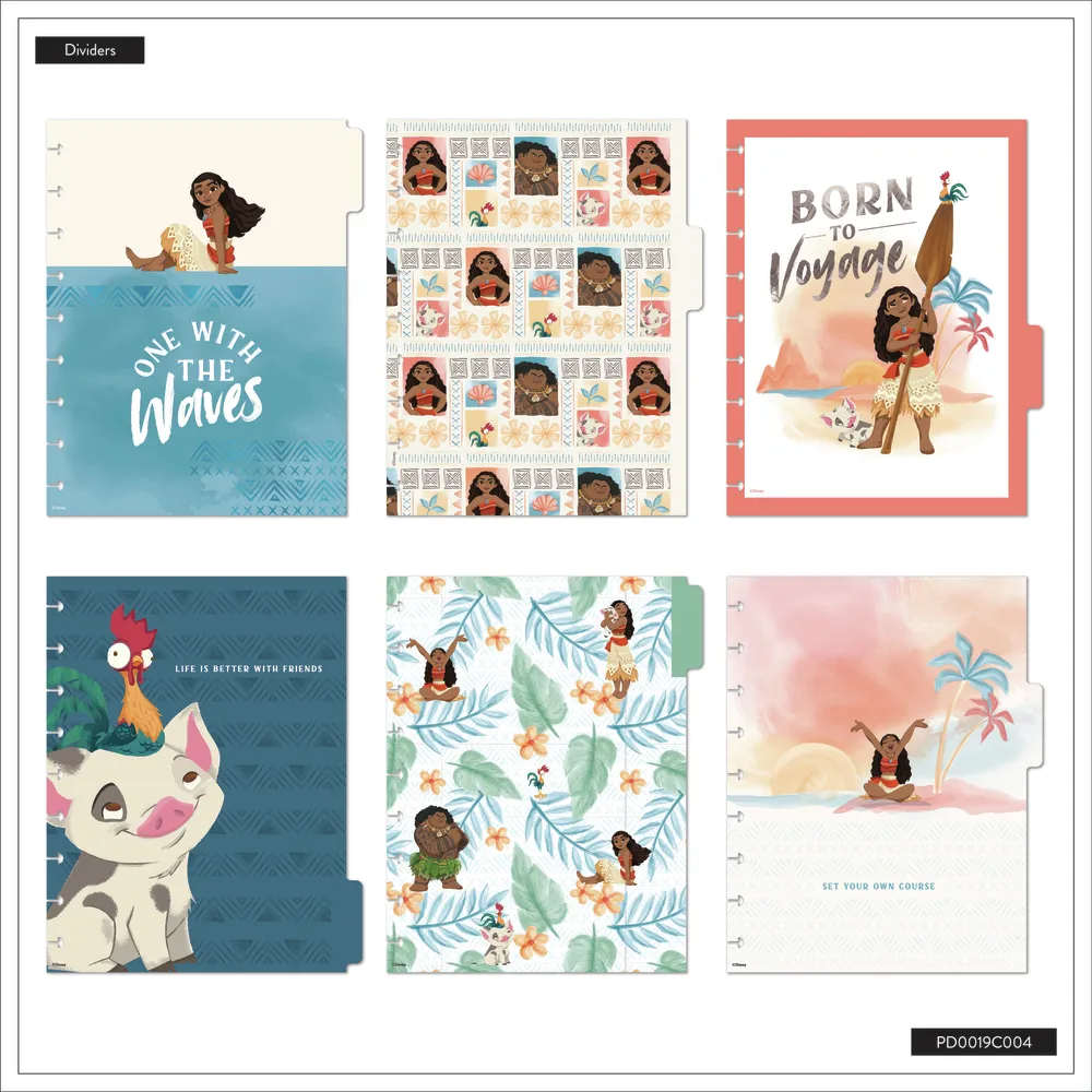 Happy Planner Disney Moana agenda vertical non daté 12 mois