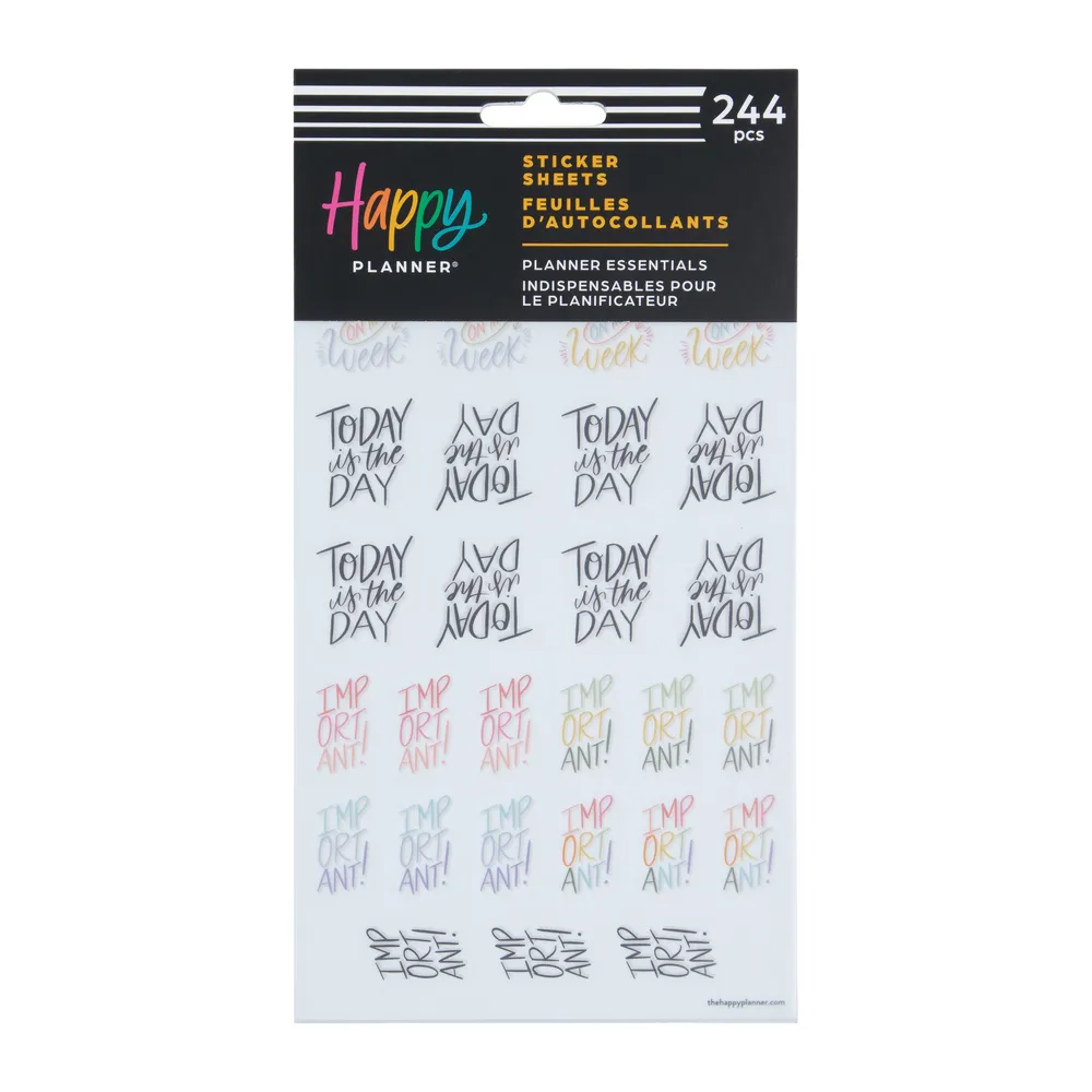 Happy Planner Essentials stickers agenda organisation x5