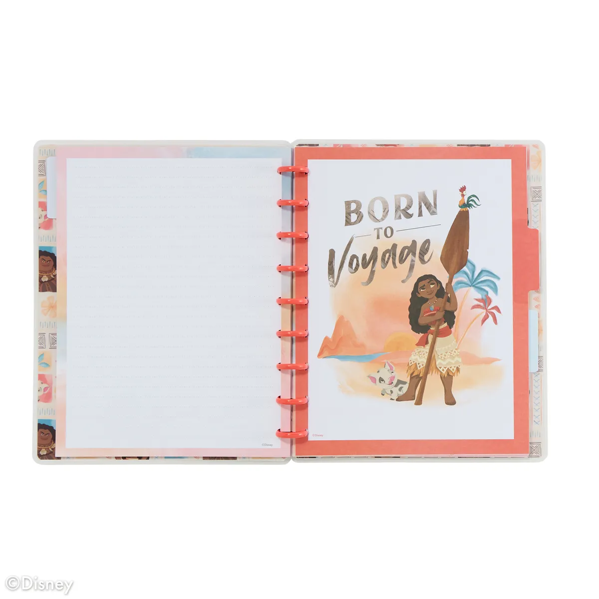 Happy Planner Disney Moana carnet pointillé ligné Classic 60 feuilles
