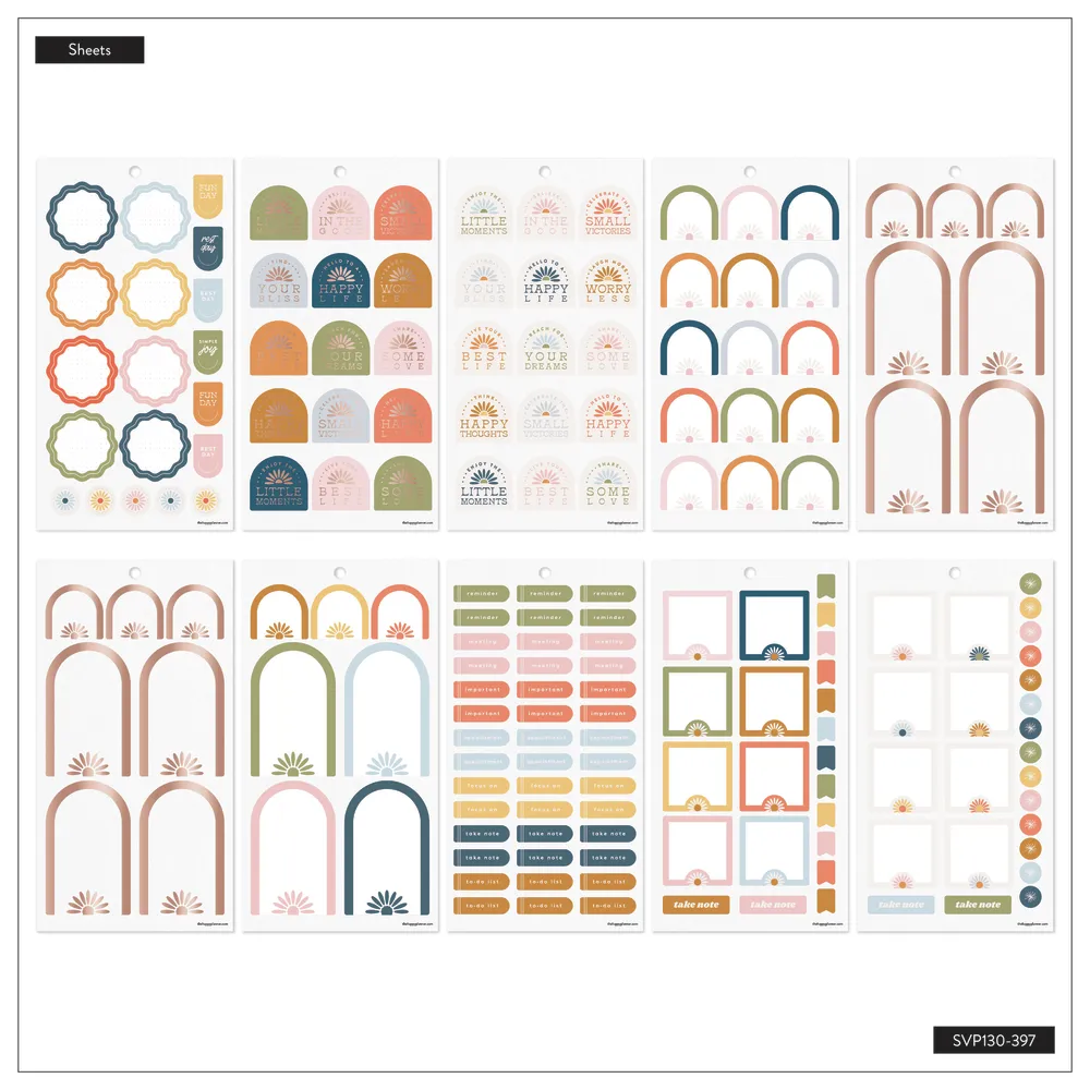 Happy Planner Simple Joys Big stickers 484 pièces