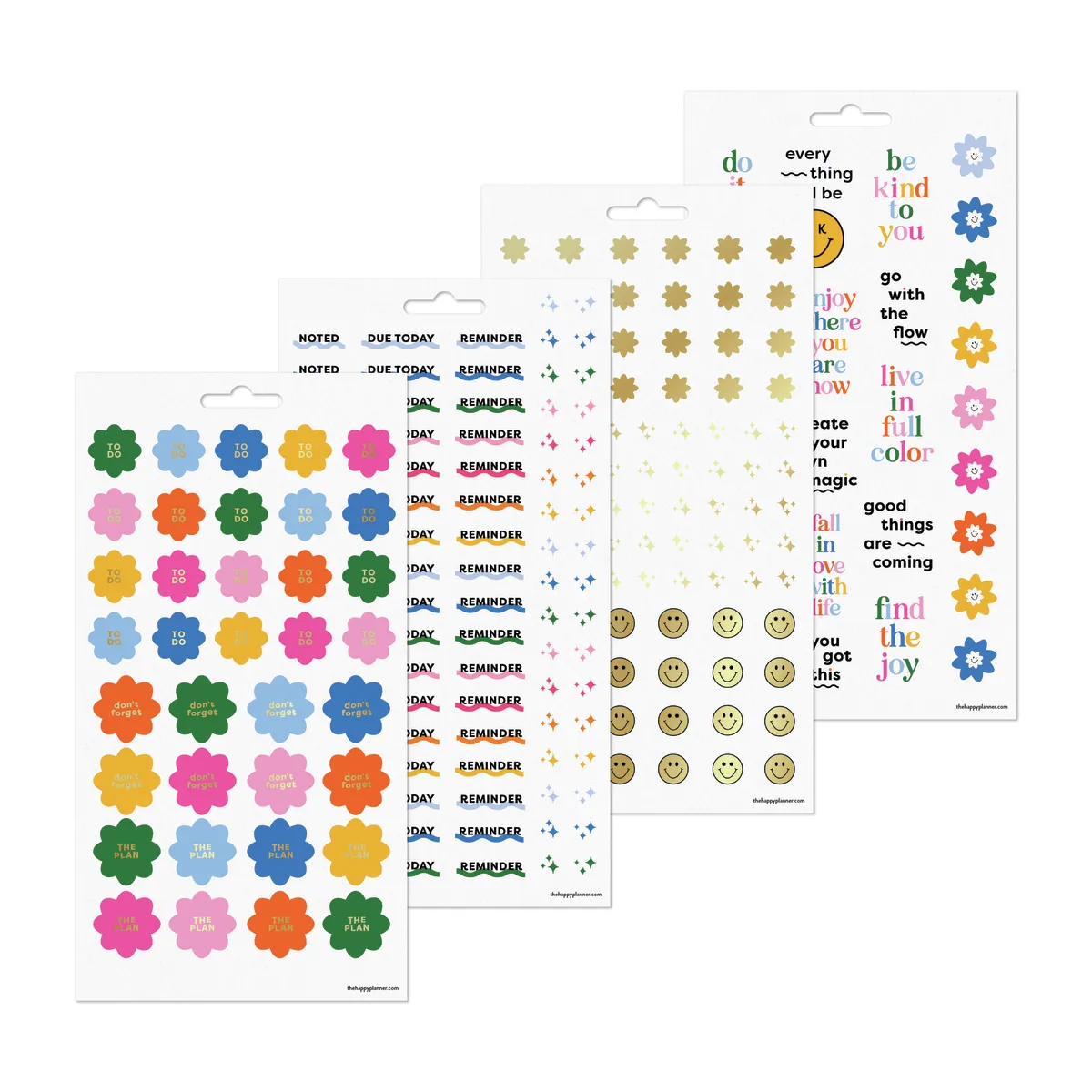 Happy Planner Playful Brights Student stickers 317 5 feuilles