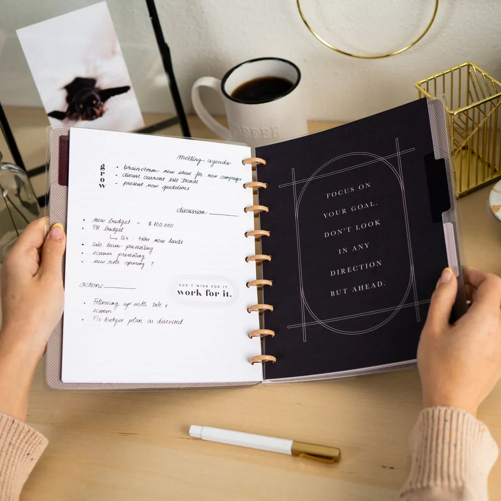 Happy Planner Achieve Greatness carnet Classic à anneaux pointillés