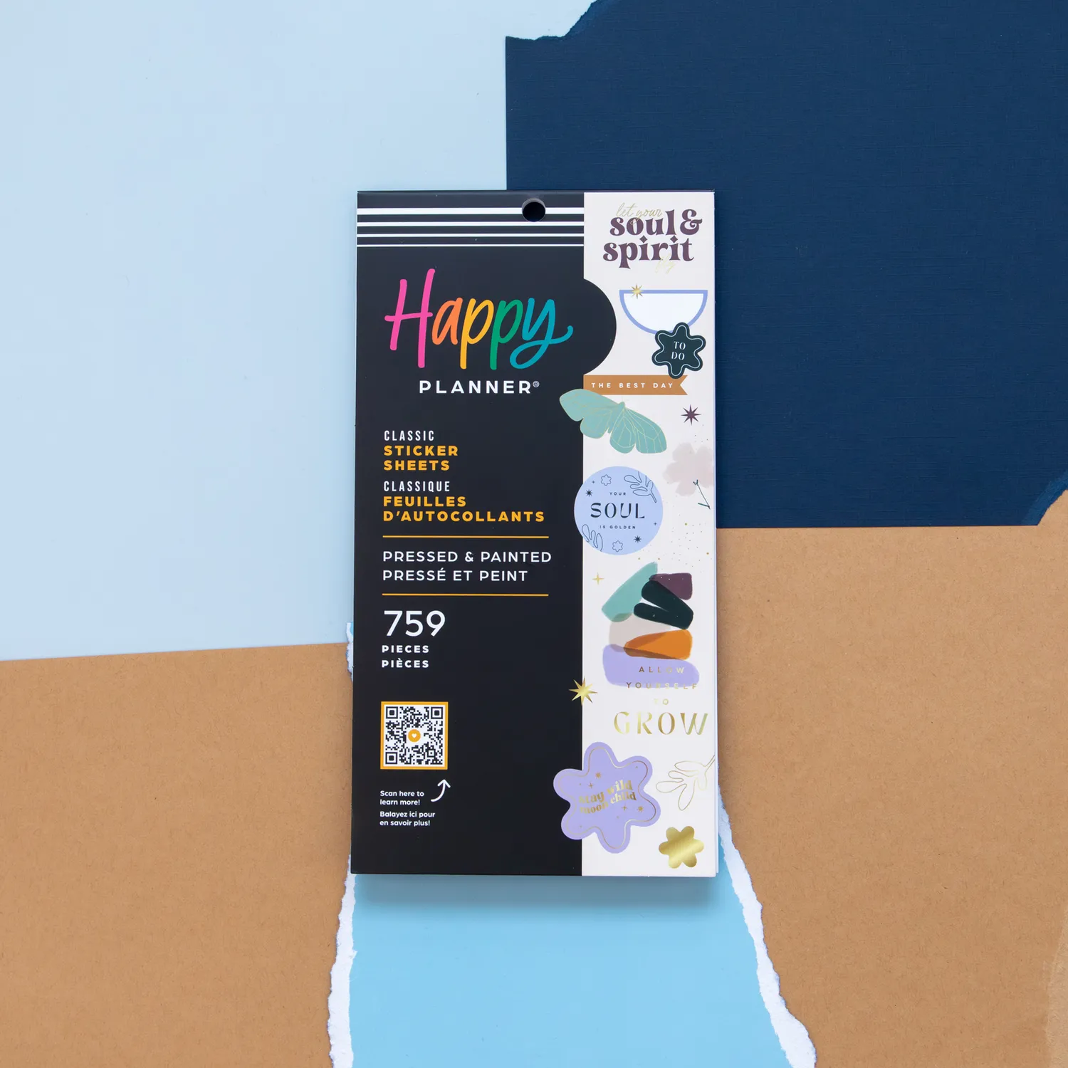 Happy Planner Pressed Painted stickers x759 bleu floral