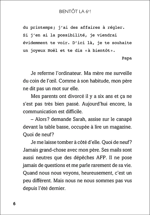 Frigobloc Bientôt la 6e ! premier roman CM2