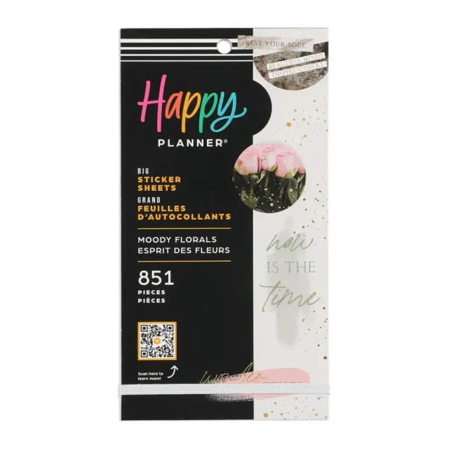 Happy Planner Moody Florals stickers Big 851 autocollants