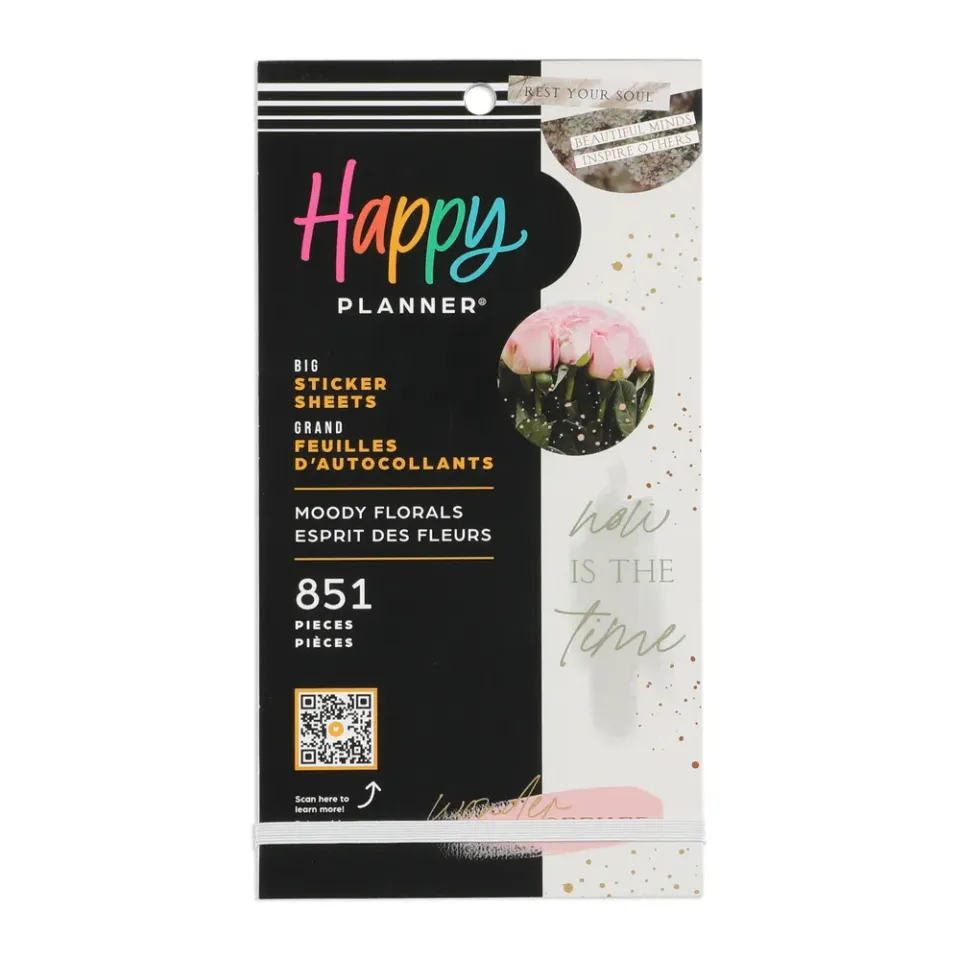 Happy Planner Moody Florals stickers Big 851 autocollants
