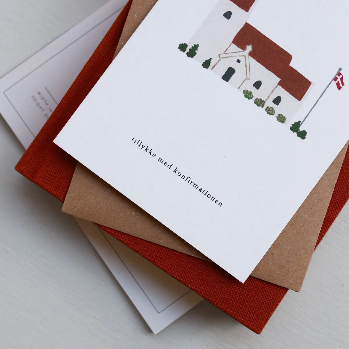 Kartotek Kirke carte de voeux confirmation avec enveloppe