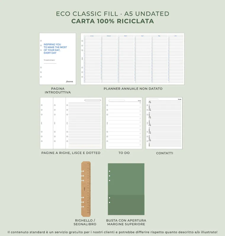 Filofax Camden A5 organiseur recyclé