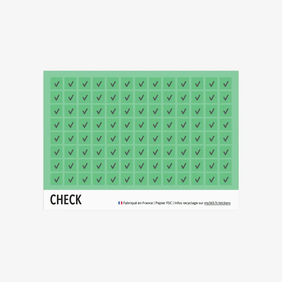 My365 Check stickers organisation cases à cocher