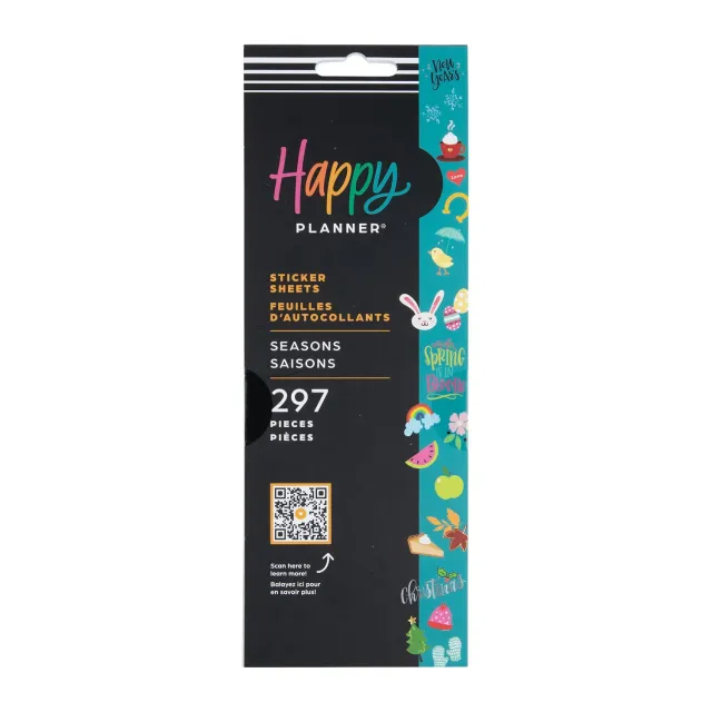 Happy Planner Seasons stickers agenda 8 planches saisonnières