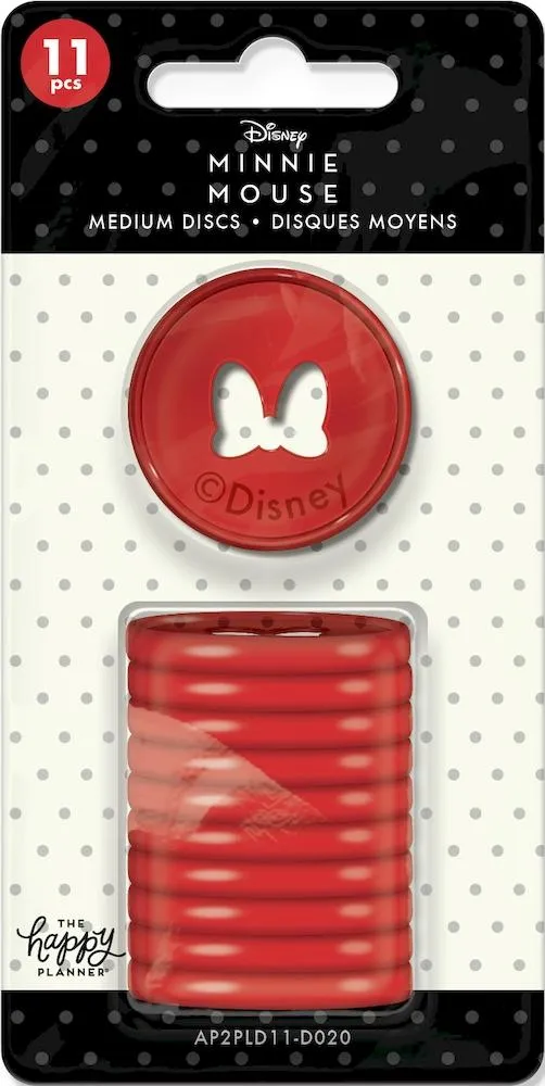 Happy Planner Minnie Mouse Red Bow disques medium plastique