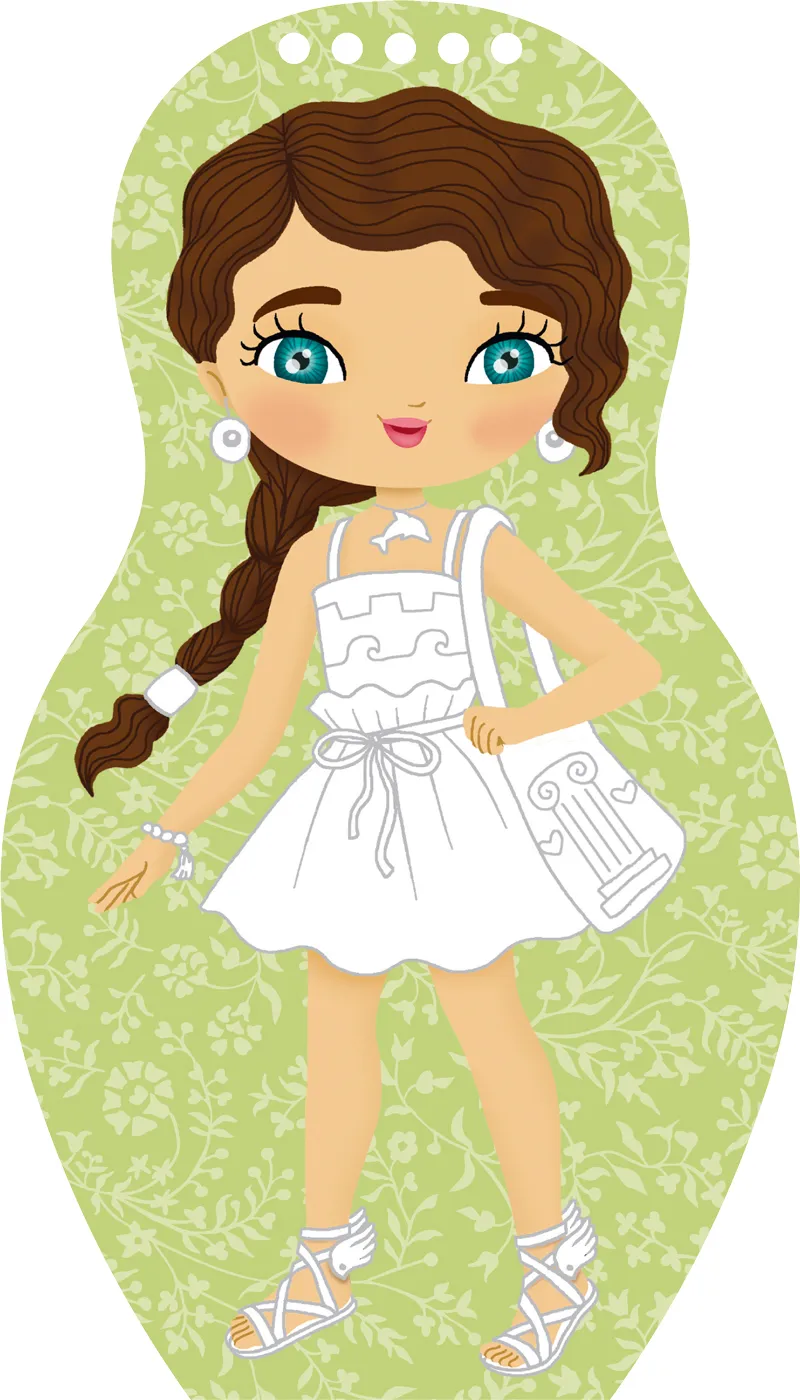 Minimiki Elena en Grèce carnet créatif stickers bracelet