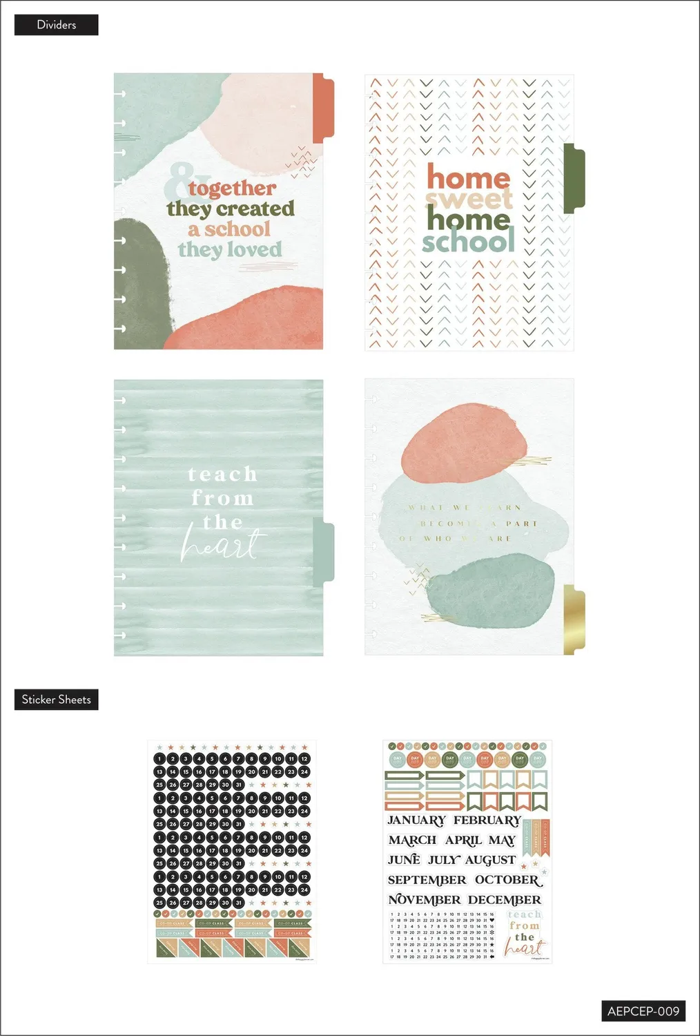 Happy Planner Homeschool recharge Classic école maison